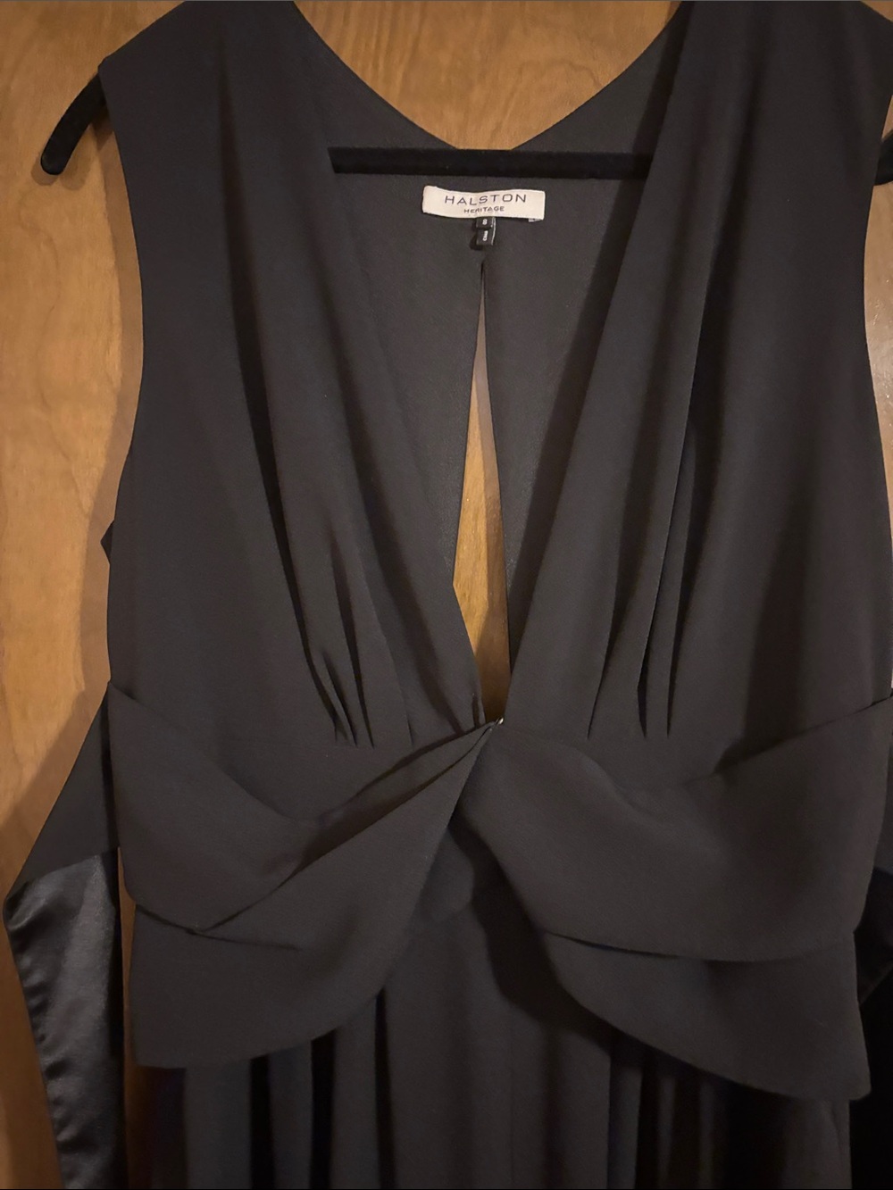 Halston heritage black pants jumpsuit - Picture 3 of 4